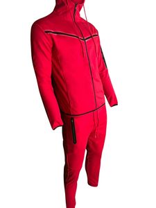 Conjunto Deportivo Unisex Rojo Multicolor con Logotipo Personalizado, Pantalones Utilitarios Multibolsillos, Chaqueta sin Mangas, Resistente al Viento, Transpirable, Poliéster/Algodón - Product Image 3
