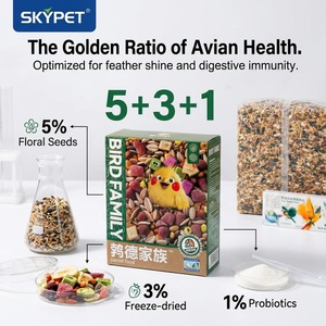 Mezcla de Alimento para Loros Pequeños con 5% de Semillas de Flores, 3% de Frutas Liofilizadas, 1% de Probióticos, Semillas Saludables para Periquitos - Product Image 3