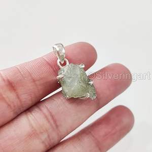 Ensemble de bijoux pour femmes, pierre précieuse naturelle aquamarine, pierre de naissance de mars, bijoux faits à la main, pendentif en argent sterling 925, ensemble de bagues - Product Image 5