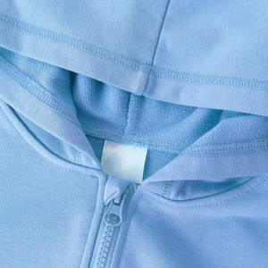 Sudadera con capucha de gran tamaño de algodón polar de alta calidad para mujer, ropa de calle bordada, sudadera informal con cremallera completa, sudadera holgada - Product Image 3