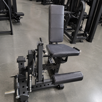 Appareil combiné professionnel d'extension et de flexion des jambes, à double fonction sélectible, pour entraînement des quadriceps et des ischio-jambiers, avec réglage par came rouge et tube ovale 2