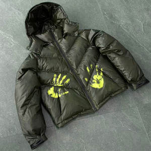 Chaqueta de Plumón con Capucha, Resistente al Viento, de Invierno, Gruesa, Vintage, con Estampado de Tinta Termocrómica Personalizada OEM - Product Image 1