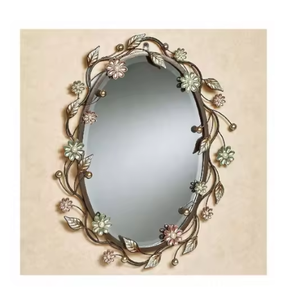 Décor à la maison chambre miroir mural or fini Design moderne vente à chaud miroir mural miroir de rasage salle de bain décor à la maison - Product Image 6