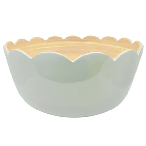 New Arrival High Quality Scalloped Spun <b>Bamboo</b> Lacquer <b>Bowl</b> Sustainable Reusable <b>Bamboo</b> Fruit <b>Bowls</b> - Product Image 3