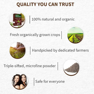 Color de pelo de Henna tamizado triple, cubiertas no alérgicas extraídas de plantas naturales, pelo gris, Color de pelo de Henna marrón claro, el mejor precio - Product Image 6