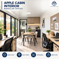 Villa Modulaire en Acier de Luxe de 40 pieds, Entièrement Meublée, Type Apple Pod House, pour Hôtels de Vacances et Locations Premium