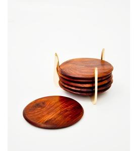 Table à thé de Style classique Dessous de verre en pierre décoratif Incrustation d'os en résine faite à la main de haute qualité disponible à la vente - Product Image 1