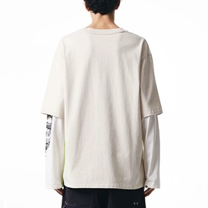 Camiseta de 280gsm con caja de impresión personalizada, camiseta de gran tamaño de 100% algodón con gráfico cuadrado, camisetas de manga larga de doble capa - Product Image 2