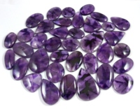 Cabochons d'améthyste naturelle en gros, pierres précieuses en quartz, cristaux, cabochons pour la fabrication de bijoux
