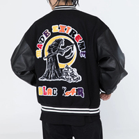 Blouson Bomber Homme en Laine Personnalisable Style Vintage Hiver avec Écussons, Veste Universitaire de Baseball pour Collège et École