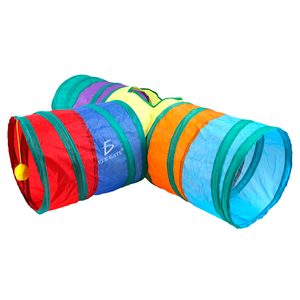 Tunnel per Gatti a Forma di T con Tre Uscite per Divertimento ed Esercizio Felino - Product Image 1