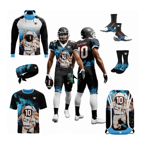 Nouveauté 2025 : Tenues de football américain personnalisées, ensembles de vêtements de sport imprimés par transfert thermique, 100 % polyester, Offre Spéciale - Product Image 5