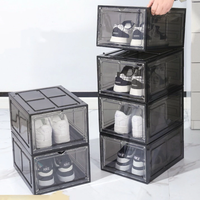 Boîte à chaussures Pavico de haute qualité, design européen, multifonctionnelle, pliable, écologique, grande capacité, personnalisable, en PP, pour la salle de bain