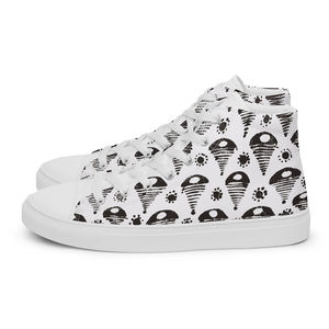 Fisayo Sneakers alte da uomo in tela traspirante e comoda chiusura Slip-On per la primavera e l'estate da passeggio - Product Image 1