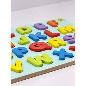 Rompecabezas Educativo de Madera para el Aprendizaje Táctil, Juguete con Letras Mayúsculas del Alfabeto Inglés en Relieve - Product Image 2