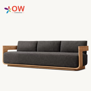 Conjunto de Sofá de Jardim em Teak de Alta Qualidade, Móveis Exteriores em Madeira de Teak, Conjunto de Sofá e Mesa de Café para Exterior - Product Image 4