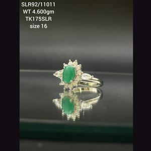 แหวนพลอยคริสตัลสีผสมที่ทันสมัยแหวนของผู้หญิงแหวนเซอร์โคเนียมที่สวยงามหรูหราวงแหวนพลอย S925สีเงิน - Product Image 1