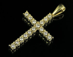 Latest Arrival Simple DesignS925 <b>Sterling</b> <b>Silver</b> With Moissanite Diamond <b>Cross</b> Luxury Jewelry <b>Pendant</b> for Women - Product Image 2