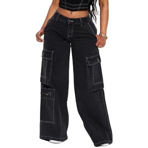 Pantalon cargo décontracté d'hiver pour femme, taille élastique, jambe large, nouvelle collection 2026, avec logo personnalisé et imperméable, vente en gros - Product Image 1