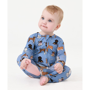 Pyjama bébé en bambou sans pieds avec fermeture éclair bidirectionnelle et motifs imprimés - Product Image 5