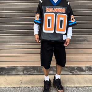 Camisetas de baloncesto y fútbol de malla holgadas con cuello en V, estampado serigrafiado, corte cropped y estilo oversize, venta al por mayor - Product Image 6