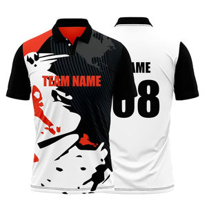 Polo de Alta Calidad con Diseño Personalizado OEM, Diseño de Flamenco Negro y Rosa, Tejido Transpirable de Secado Rápido, Listo para el Logotipo del Equipo - Product Image 3