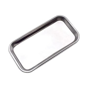 Bandeja Cuadrada de Acero Inoxidable, Duradera, Reutilizable, para Servir Manualmente, para Uso Quirúrgico Hospitalario, Multiusos, Resistente a Altas Temperaturas - Product Image 5