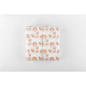 Serviettes imprimées pour lit d'enfant Orange 40x40cm, pliées 1/8, tissu doux et absorbant, 480 pièces, B2B - Product Image 3