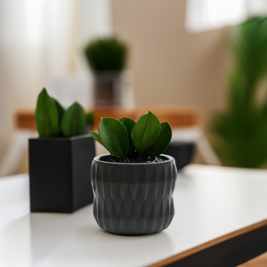 CUD8906BK - Large Unique Black <b>Ceramic</b> <b>Pot</b> - 6 - Product Image 2