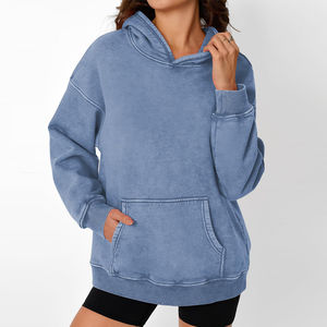 Unique Design Hot <b>Sale</b> Fashion Women's Acid <b>Wash</b> Fleece Hoodies Winter Warm Breathable Eco-Friendly Front Logo - Product Image 1
