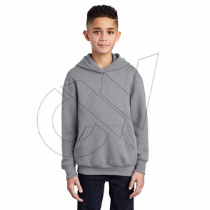 Haute qualité 100% coton biologique polaire pull à capuche enfants écologique hiver sweats à capuche col bas prix enfants - Product Image 1