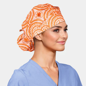 Solid Color Long Hair <b>Ponytail</b> Scrub Caps With Buttons Custom Embroidery Print Logo Plain Nurse <b>Ponytail</b> Caps For Womens - Product Image 3