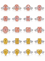 Bagues fantaisie ovales roses de couleur fantaisie, cultivées en laboratoire, en or 18 carats, certifiées IGI, bijoux fins de luxe personnalisés pour fiançailles, mariage, fête, vente en gros