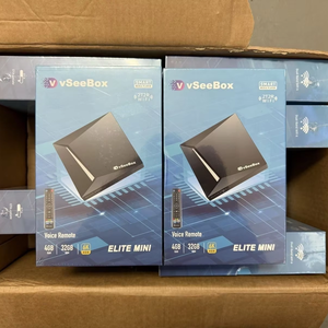 Tout nouveau Vseeeebox Eliite Mini Android TV Box 4K Ultra HD WiFi 6 Bluetooth 5.0 2 Go 16 Go Lecteur multimédia intelligent compact - Product Image 1