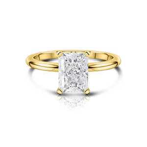 Unique Design 18k Solid Gold Radiant Cut Lab Diamond Studded Luxurious Engagement <b>Rings</b> Fine Fashionable <b>Statement</b> <b>Rings</b> Bulk - Product Image 2