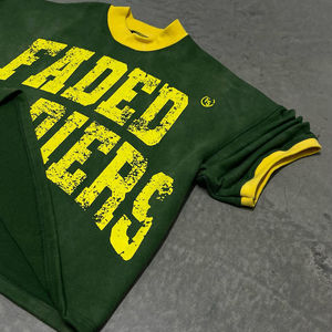 <b>Men's</b> Retro Streetwear Jersey <b>Cropped</b> Top Pure Cotton Terry Thick Boxy <b>T</b>-<b>Shirt</b> Custom Logo Graphic Printing OEM Service - Product Image 6