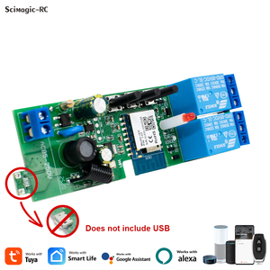 Interruptor Inteligente Universal Tuya de 2 Canales, 85-250V - Módulo de Relé con Control Remoto RF, Compatible con <span class=keywords><strong>Alexa</strong></span> y <span class=keywords><strong>Google</strong></span> Home - Product Image 3