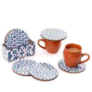 Lot de 6 sous-verres en résine pour la décoration de la maison et de la cuisine fabriqués en Inde - Product Image 2