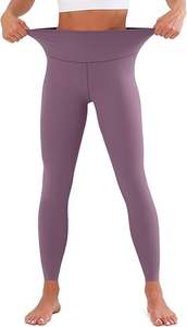 High-Waisted Full-Length Buttery Soft Yoga <b>Leggings</b> for Women Solid <b>Pattern</b> Elastic Waist for Daily Workouts Athletic Front - Product Image 4