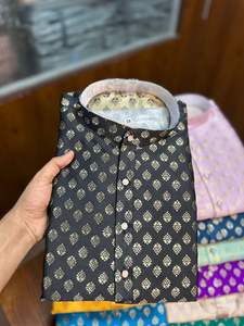 Traje de Kurta étnico Premium para hombres Recepción de bodas y eventos Traje de Kurta indio clásico para hombres Ropa de fiesta étnica - Product Image 5