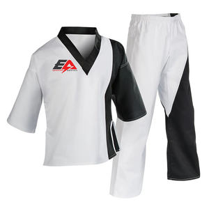 Unisex White Traditional Sport Karate Gi Light Weight Training <b>Equipment</b> for Taekwondo & Jiu Jitsu Adult Martial Arts Suit - Product Image 1