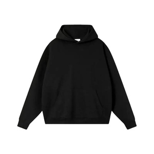 เสื้อฮู้ดแบบสวมศีรษะของผู้ชายเสื้อมีฮู้ดสีล้วนสไตล์ลำลอง100% สำหรับฤดูใบไม้ร่วงและฤดูหนาวสินค้าใหม่กำหนดเองได้400Gsm - Product Image 3