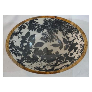 Cuenco de madera para servir la cena, diseño personalizado más vendido, cuenco de sopa de madera, diseño de acabado esmaltado, ensaladera de madera, calidad Premium - Product Image 2