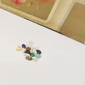 Pierres précieuses en vrac de haute qualité, cabochons à dos plat, demi-ovales, agate naturelle, jaspe, jade, cristal, lapis-lazuli, 20% de réduction et cadeau - Product Image 6