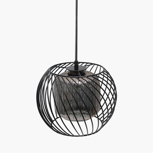 Lámpara Colgante Industrial de Alambre Negro - Product Image 5