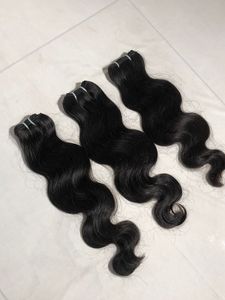 Exportación al por mayor mejor precio Natural Black Body Wave 100% Natural Virgin Single Donor South Indian Temple Extensión de cabello humano - Product Image 3