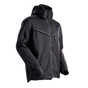 Chaqueta Softshell pesada de nuevo diseño para hombre con capucha desmontable transpirable y cálida característica reversible - Product Image 5