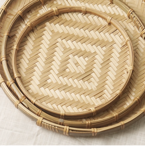 Panier de vannage de style asiatique en rotin tressé à la main extra large panier de vannage en osier de bambou tissé avec de nombreuses tailles - Product Image 1