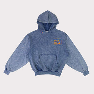 MOVETEXTILE-Sweats à capuche confortables et lavés à l'acide pour hommes, service OEM personnalisé, vente en gros de 2026 - Product Image 1