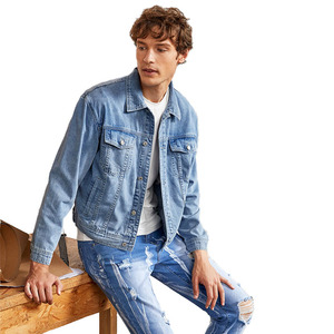 Veste décontractée personnalisée pour hommes Veste en jean tendance simple pour homme Vestes en jean pour hommes - Product Image 6
